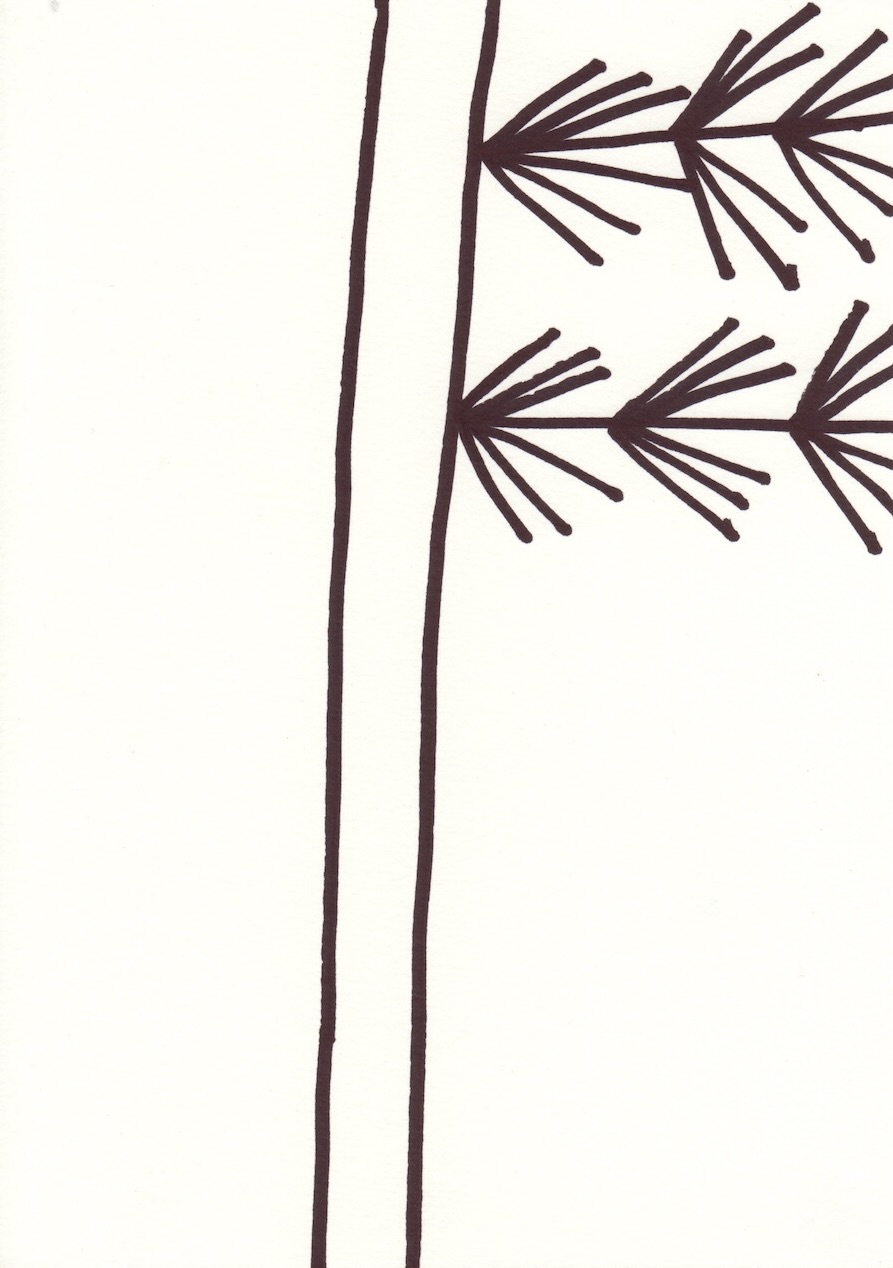 Drawings The Sticky Fingers: 24-part drawing series as a visual representation of trying to make
                        amber.